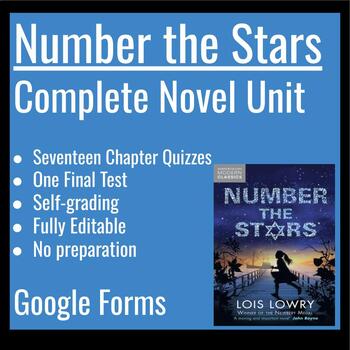 Preview of Number the Stars - Quizzes and Test Unit - Google Forms