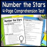 Number the Stars Test | 4-Page Number the Stars Quiz with 