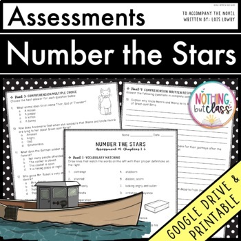 Preview of Number the Stars - Tests | Quizzes | Assessments