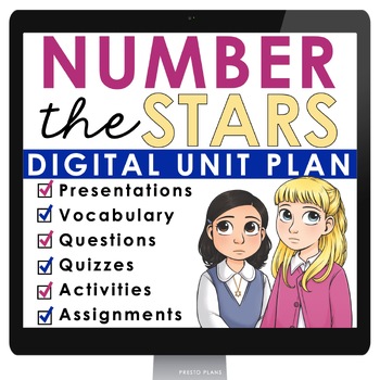 Preview of Number the Stars Unit Plan - Lois Lowry Novel Study Reading Unit - Digital
