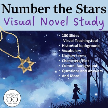 Preview of Number the Stars Visual Novel Study with Comprehension Questions and Answers
