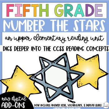 Preview of Number the Stars by Lois Lowry Novel Study Reading Unit 5th Grade