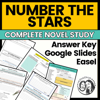 Preview of Number the Stars by Lois Lowry: Printable + Digital Novel Study