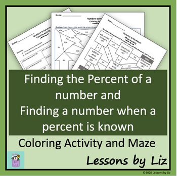 Preview of Number to Percent & Percent to Number Coloring Activity and Maze