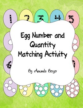 Number to Quantity Egg Matching Activity 1-10 by AJ Bergs | TPT