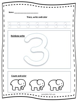 number tracing 1 20 including counting rainbow write