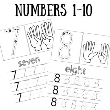 Preview of Number tracing Children Activity Pages practice tracing and writing 1 to 10