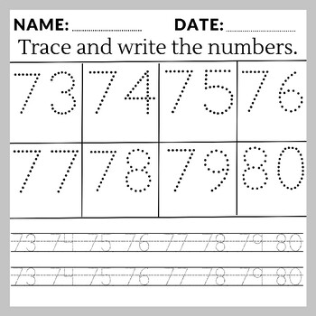 Number tracing worksheets and number activities for kindergarten