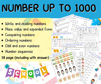 Preview of Number up to 1000 printable worksheet
