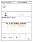 Number/Word Recognition Sentence Builders Numbers 1-10 -- 
