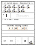 Number/Word Recognition Sentence Builders Numbers 11-20 --