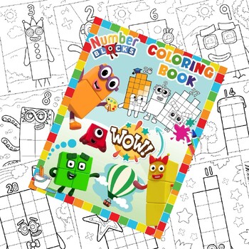 Preview of Numberblocks Coloring Pages (PDF Printables)