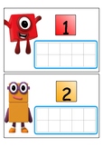 Numberblocks Ten frame counting cards 1-10