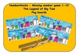Numberblocks missing number children's peg boards - 1-10 -