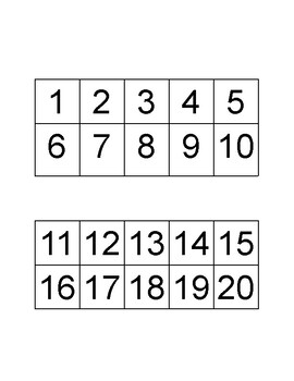 Numbered 10s frame/ Numbered tens frame by Megan Simon | TPT