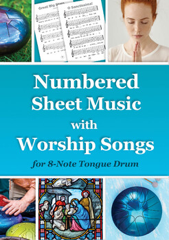 Preview of Numbered Sheet Music with Worship Songs for 8-Note Tongue Drum: Gospel Songbook