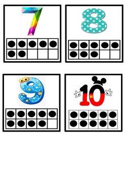 Numbered cards for foam dice (7-12) by Zero frills resources | TpT