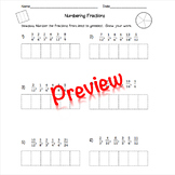 Numbering Fractions From Least to Greatest Worksheet