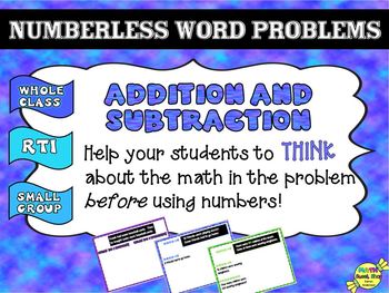 Preview of Numberless Word Problems: Addition & Subtraction