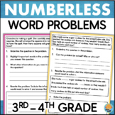 Numberless Word Problems 3rd 4th Grade Analyzing Word Problems
