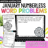 Winter Addition and Subtraction Word Problems First Grade 