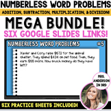 Numberless Word Problems MEGA Bundle!