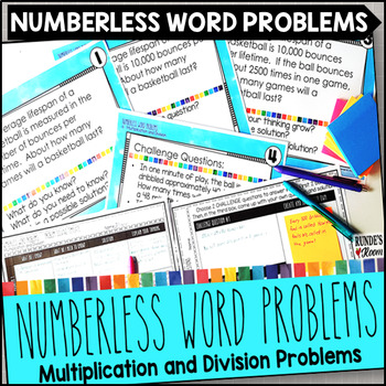 Preview of Numberless Word Problems Multiplication and Division