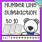 Numberline Subtraction to 10 Worksheets and Printables, Ki