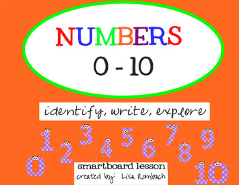 Preview of Numbers 0-10 SmartBoard lesson