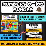 Numbers 0 - 100 Bundle | Dominoes | Trimino | Pixel Art My