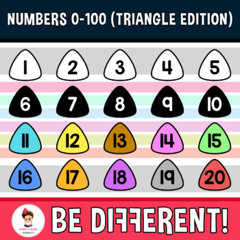 Numbers 0 100 Clipart Triangle Edition By Partyhead Graphics Tpt