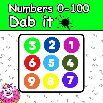 Preview of Numbers 0-100 Dab it - Dab It Number