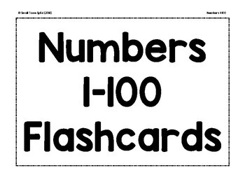 number flash cards 1 100 teaching resources teachers pay teachers