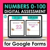 Numbers 0-100 in Spanish Google Forms Assessment | Editable