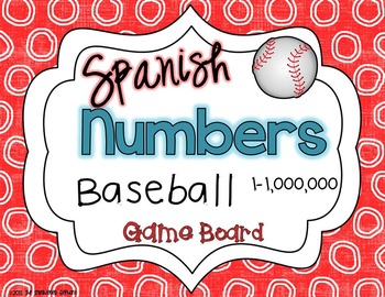 Numbers 1-1,000,000 Spanish Baseball Game