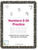 Numbers 0-20 Activity Sheets