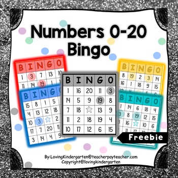 Preview of Numbers 0-20 Bingo