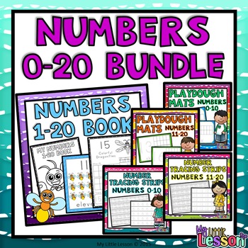 numbers 0 20 bundle worksheets number posters tracing strips