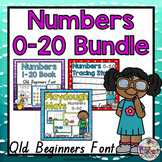 Numbers 0-20 Bundle QLD Beginners Font: Worksheets, Posters, Activities