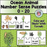 Number Sense 0-20 Ocean Animal Puzzles