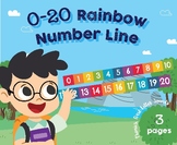 FREE Numbers 0-20, Rainbow Number Line, Preschool, Kinderg