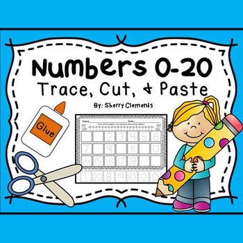 Preview of Writing Numbers to 20 | Missing Numbers | Cut and Paste | Number Tracing