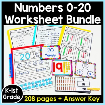 Preview of Numbers 0-20 Worksheet BUNDLE