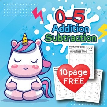 Preview of Addition and Subtraction Within 5 Math Fluency Practice Worksheets FREE