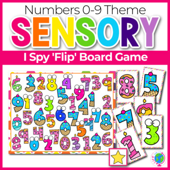 Preview of Numbers 0-9 Theme I Spy 'Flip' Board Game