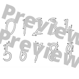 Numbers 0-9 Tracing NSW FONT