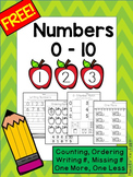 Numbers 0 to 10 FREEBIE - Counting, Ordering, Missing, One