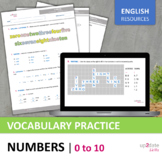 Numbers 0 to 10 in English | Worksheet, presentation, answ
