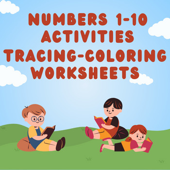 Preview of Numbers 1-10 Activities | Tracing-Coloring Worksheets Pre K/Kindergarten