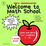 Fall Math Worksheets Kindergarten Numbers Interactive (1-10)